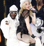 Madonna riding another kind of horse.