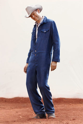 Now really, do you have to shlepp all the way to Paris to buy this Adam Kimmel (who) denim jumpsuit circa Marlboro Man? Jean-Claude Penney has them by the jillions.