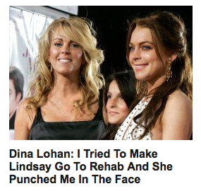 I think  it was Perez Hilton that coined the phrase Orange Oprah for Dinah Lohan. She needs to clam too.