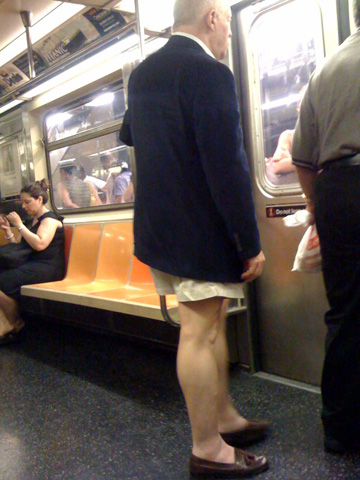 A gentle reminder that Old Manzie on a Train is not a good look and those shorts needed to be longer...if at all.