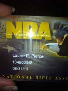 Little Miss Lauren Pierce is a card carrying member of the NRA.