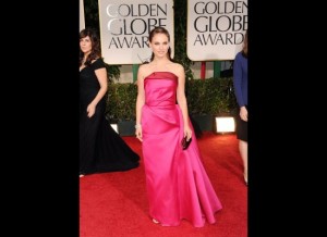Way too much fabric and its wrinkled. Natalie Portman went from Black Swan to pink