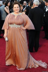 Melissa McCarthy must hired Octavia Spencer's stylist. This dress managed to eat the actress that eats a lot.