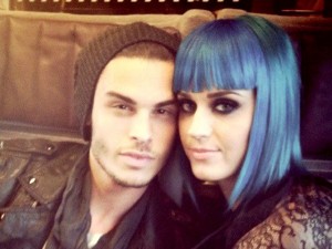 Katy & Baptiste are a cute couple but the blue hair during poontang? Um...
