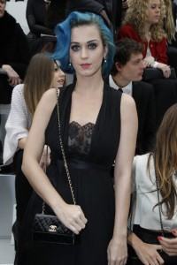 Katy Perry having a bad hair day at Chanel show.