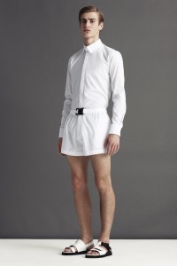 Christopher Kane showed that he prefers boxers over briefs.