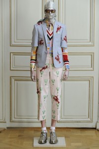 Thom Browne never disappoints. Here is his homage to Elsa Schiaparelli, that or he just had a case of crabs and was inspired.